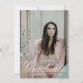 Convite Monograma de Graduação em Fita Coquette