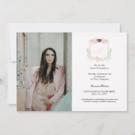 Convite Monograma de Graduação em Fita Coquette