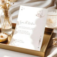 Monograma de Lua e Estrelas Holísticas Mínimas