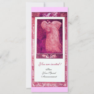 Convite MONOGRAMA DE NOIVADE AMOR PAVÃO ,rosa vermelho bra