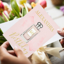 Convite Monograma de Perfume Chic aniversário de 40 anos f