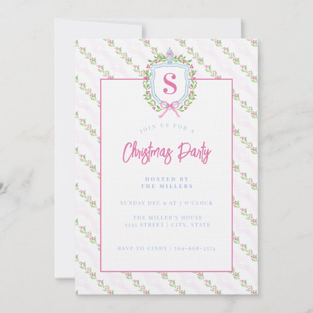 Convite Monograma de prisão de ginger Jar do Avô-milênio (Frente)