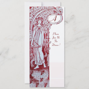 Convite MONOGRAMA DO MENU RESTAURANTE, jantar, perfurar