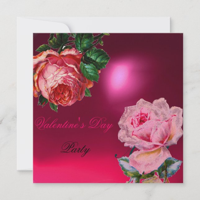 CONVITE MONOGRAMA DO NAMORADOS ROSE DE CORAÇÃO E PINOS CUP (Frente)