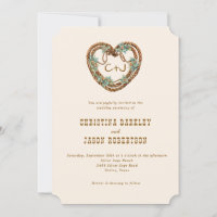 Monograma do País Ranch Ocidental Tudo em Um Casam