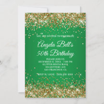 Monograma Dourado com Brilho Verde Ombre 50º Anive