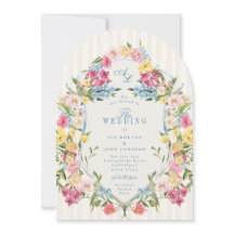 Monograma Floral Colorida Francês Monograma Vintag