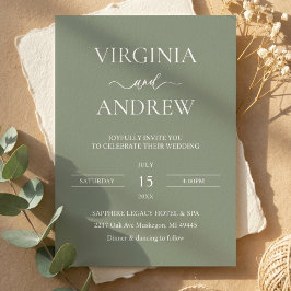 Convite Monograma Moderno de Casamento Boho Flor Silvestre