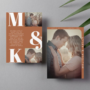 Convite Monograma Ousado Casamento Fotográfico Minimalista