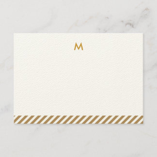 Convite Monograma personalizado Luxe moderno Notecards