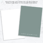 Convite Monograma Sage Verde Fundo Para Sobreposição De Ve<br><div class="desc">Aumente seu convite para casamento vellum ou acrílico ou salve as sobreposições de data com nosso estoque de cartão de fundo versátil. Apresentando uma frente branca limpa para mostrar perfeitamente o seu design de cobertura, o sábio verde traseiro apresenta os seus nomes de monograma e a data de casamento juntos...</div>
