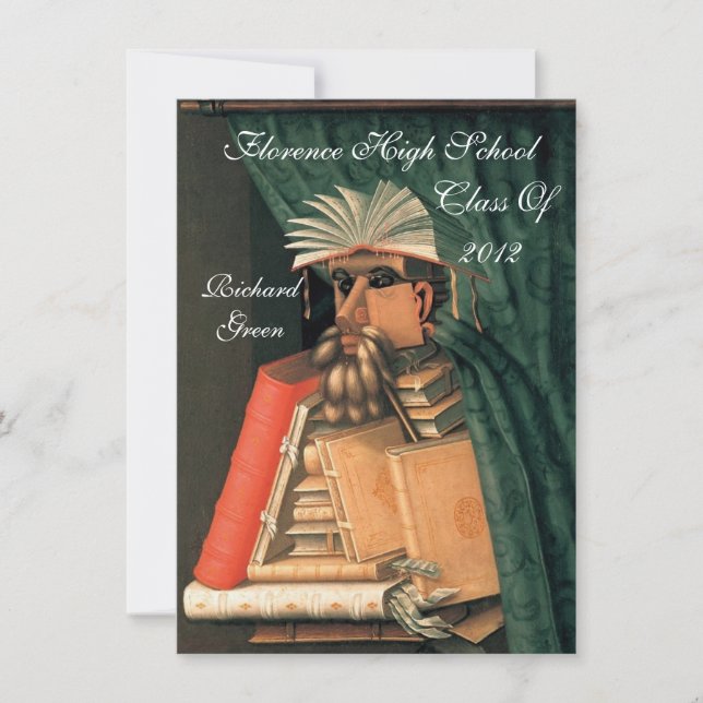 CONVITE MONOGRAMA SEAL DE PARCHES DE GRADUAÇÃO DA BIBLIOTE (Frente)