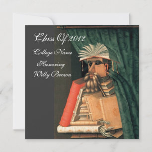 CONVITE MONOGRAMA SEAL DE PARCHES DE GRADUAÇÃO DA BIBLIOTE