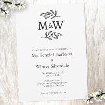 Monograma Simples de Casal de Casamento Mínimo