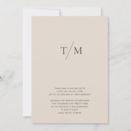 Convite Monograma Simples Moderno Misturar e Combinar Casa