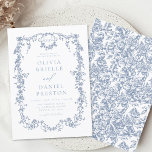 Convite Monograma vitoriano Casamento Floral Azul Francês<br><div class="desc">Traga seus convidados para uma era de elegância e romance com nosso Convite de Casamento Floral Azul Vitoriano Vintage. Inspirado pela opulência da era vitoriana e adornado com delicados florais azuis franceses, esse convite expele sofisticação do eterno. Feita com muita atenção aos detalhes, a intrincada design floral e a tipografia...</div>