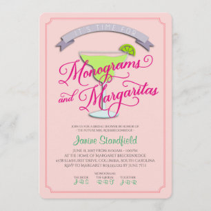 Convite Monogramas & chá de panela dos Margaritas