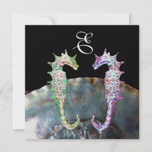 Convite MONOGRAMAS DE CASAMENTO DOS CABELOS, cor-de-rosa, 