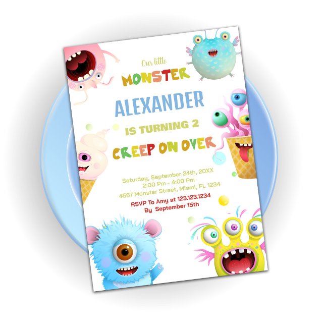 Convite Monster Birthday Invances (Monster Birthday Invitations)