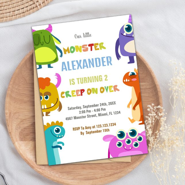 Convite Monster Birthday Invances (Monster Birthday Invitations)
