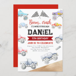 Convite Monster Caminhão Convidando Caminhões Em Qualquer