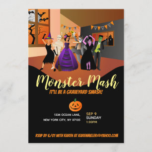 Convite Monster Mash Invants