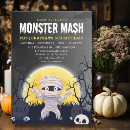 Convite Monster Mash Kids Birthday Party Halloween