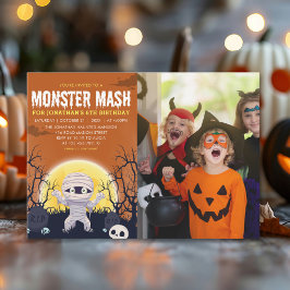 Convite Monster Mash Kids Birthday Party Halloween