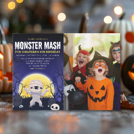 Convite Monster Mash Kids Birthday Party Halloween