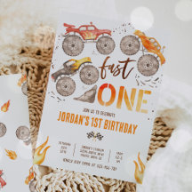 Monster Truck Boy Fast Um Partido de primeiro aniv