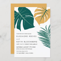 Monstera | Amarelo | Casamento de Folhas Tropicais