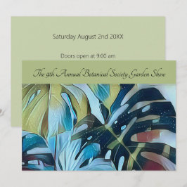 Convite Monstera Azul Melancólico Promoção de Material de 