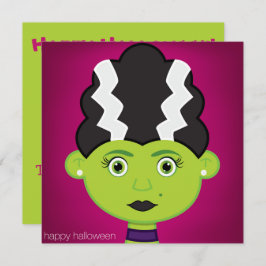 Convite Monstro de menina verde