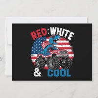 Monstro Dinossauro Caminhão Dino 4 De Julho Bandei