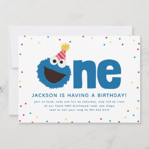 Convite Monstro do Biscoito Um