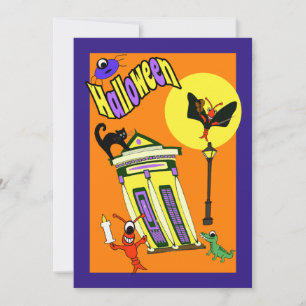 Convite Monstro do pântano Cajun Halloween