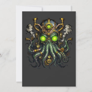 Convite monstro Steampunk Cthulhu