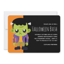 Monstro verde de Frankenstein no Halloween