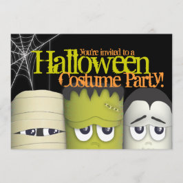 Convite Monstros Spooky e Festa de Figurino de Halloween