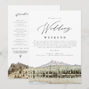 Convite MONT RAINIER Mountain Weding Itinerário
