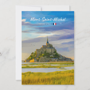 Convite Mont-Saint-Michel, França - Abadia Medieval