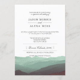 Convite Montagens de Aquarela | Casamento Elegante