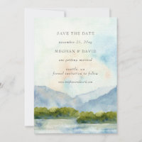 Montagens Rustic Watercolor Salvem A Data