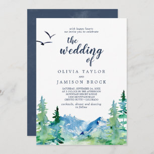 Convite Montanha Rocky Destino O Casamento De