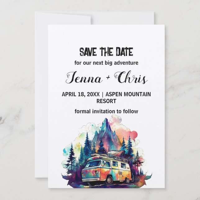 Convite Montanha Russa Maximalista Camper Salve a Data (Frente)