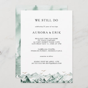 Convite Montanha Verde e Dourada Ainda Fazemos Vow Renewin