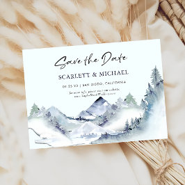 Convite Montanha Verde Horizontal Salvar a Data