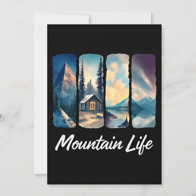 Convite Montanha Vista com Forest Cabin e Lago (Frente)