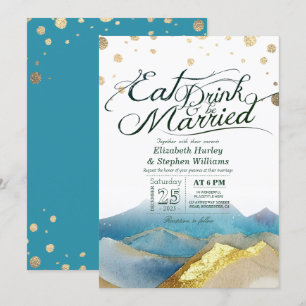 Convite Montanhas Blue Gold COMA Beba & Seja Casado Casame