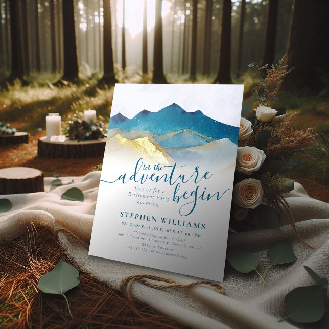 Convite Montanhas Douradas Deixam A Aventura Começar A Apo (Criador carregado)